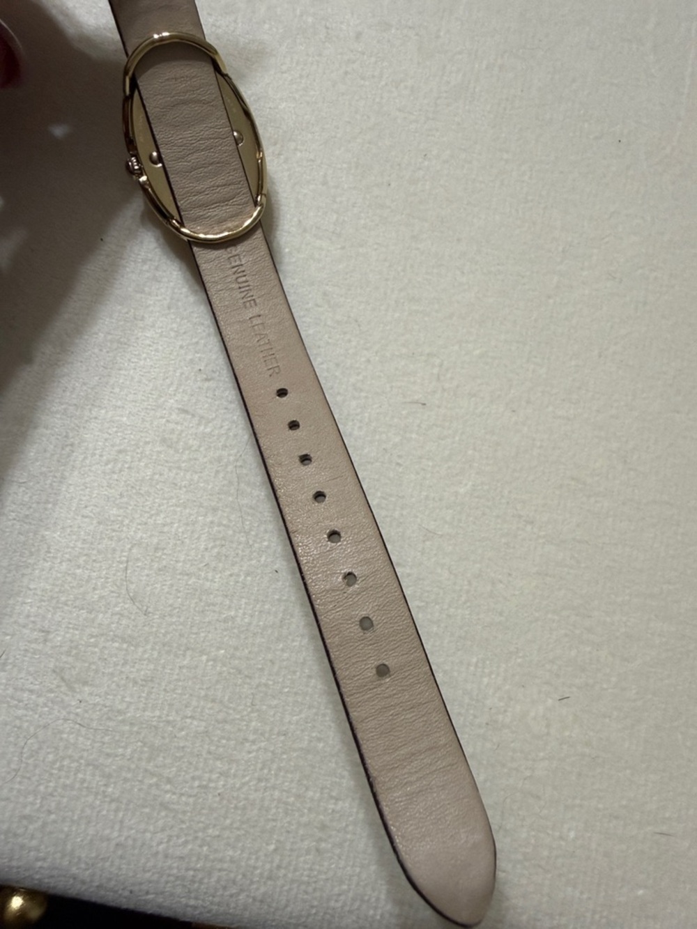 Marc Jacobs Gold Oval Watch with Plum Dial and Burgundy Strap - Picture 4 of 6
